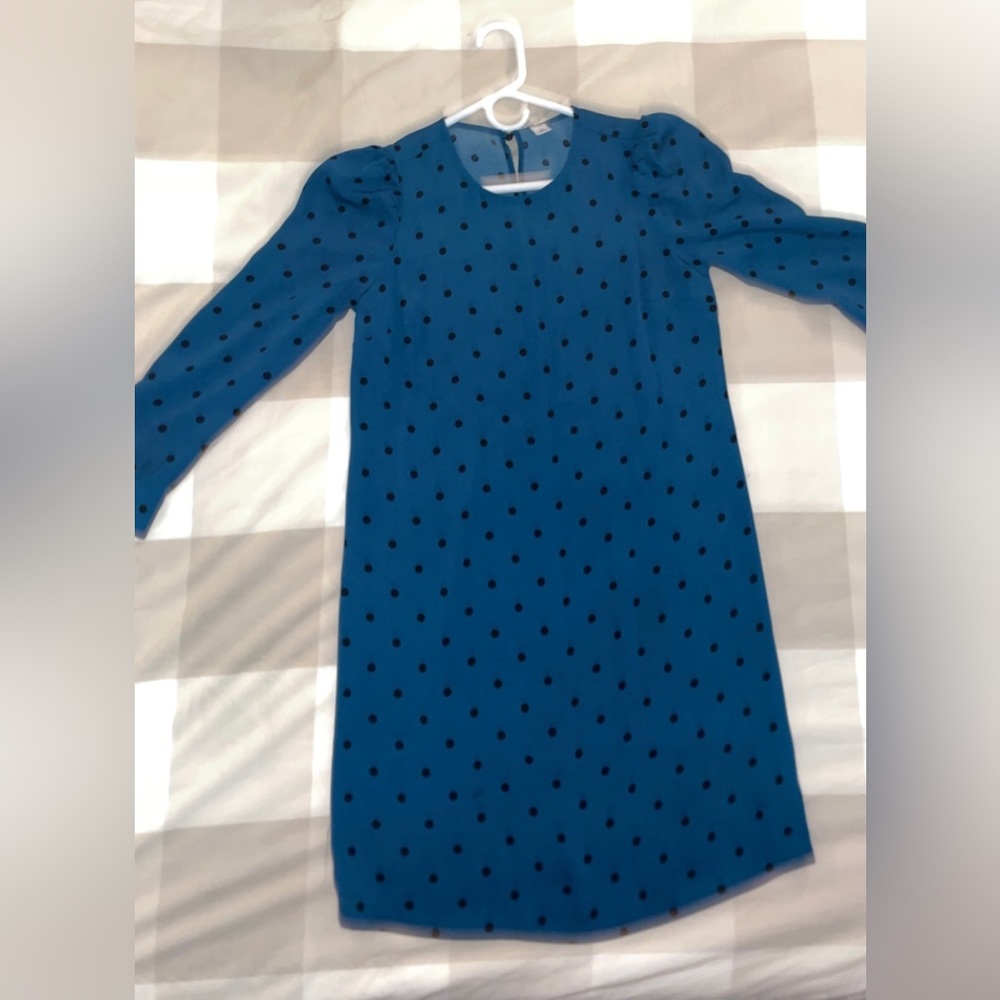 Old Navy | Teal Polka Dot Shift Dress | XS | Worn once